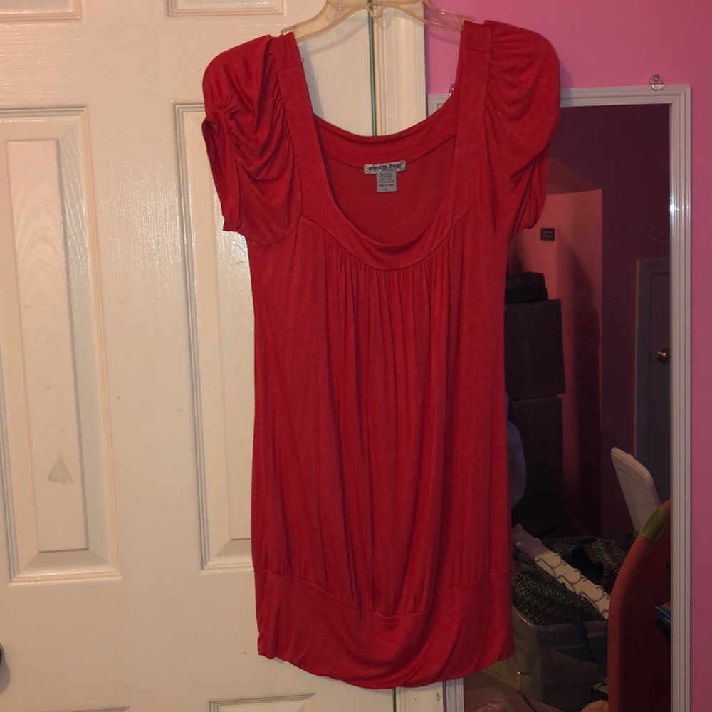 Red tunic top
